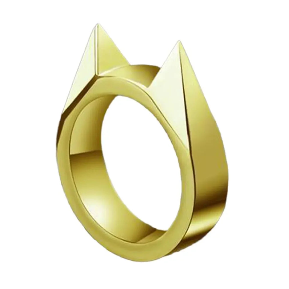 Rings Broken Window Cat's Ear Safety Survival Metal Defense Ring Self Defense Supplies Men/Women Outdoor Survival Self-Defense Good Vibrations