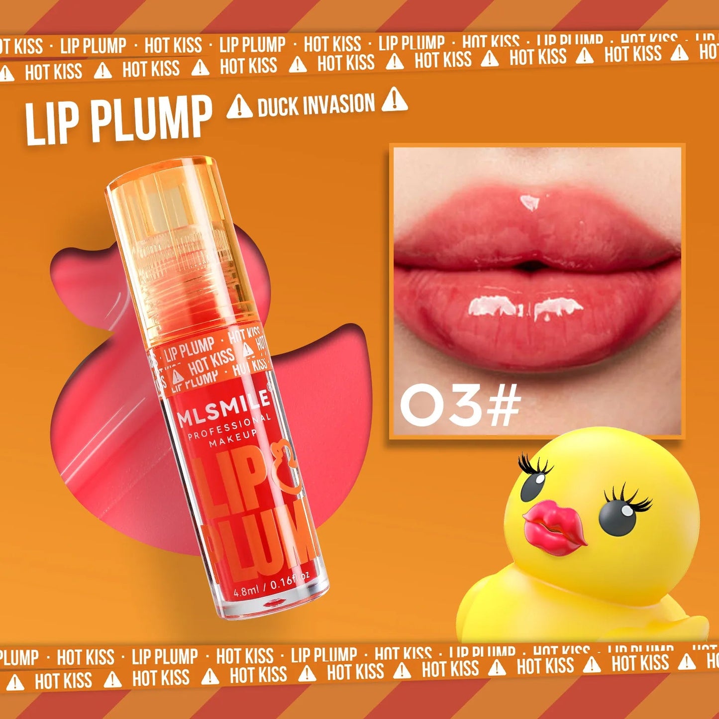 Mirror Like Lip Gloss Plumping Oil Transparent Hydrating Glaze Cute Duck Design Pouty Lips Liquid Stick Shiny Finish Good Vibrations
