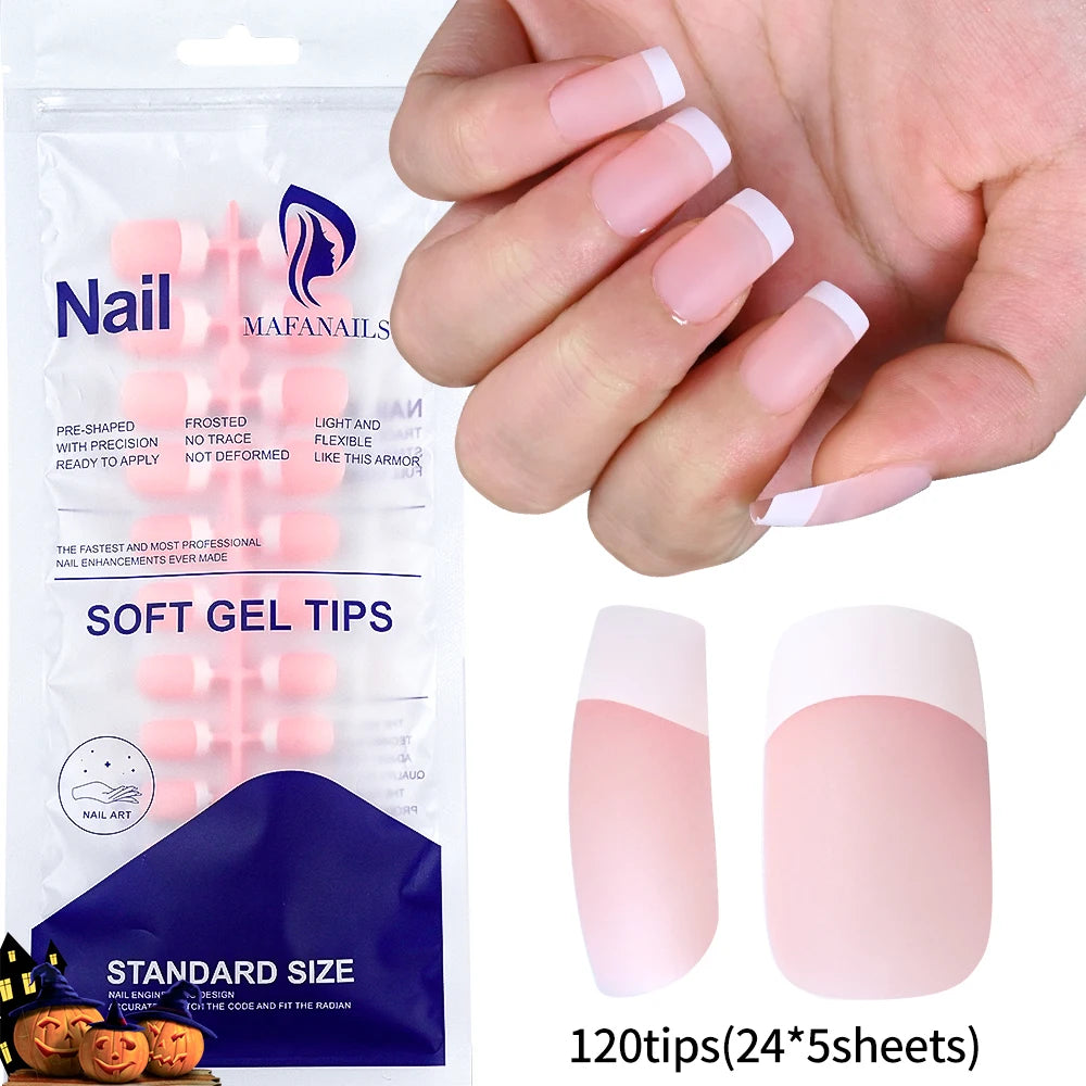 100Pcs Light Pink Press on Nails Short Medium Square Wearable Fake Nails Tips 10 sizes Full Cover False Nails Finger Decoration Good Vibrations