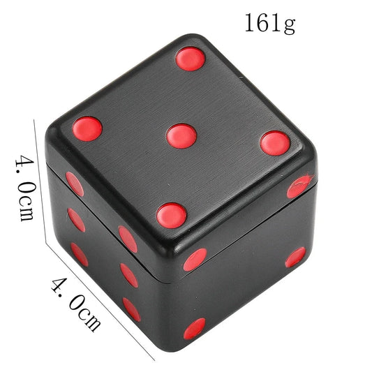 Metal Dice Herb Grinder 3-Layer Spice Mill Crusher Pepper Herbal Cutting Smoking Accessories Creative Gadgets for Outdoor Use Good Vibrations Adult Super Store