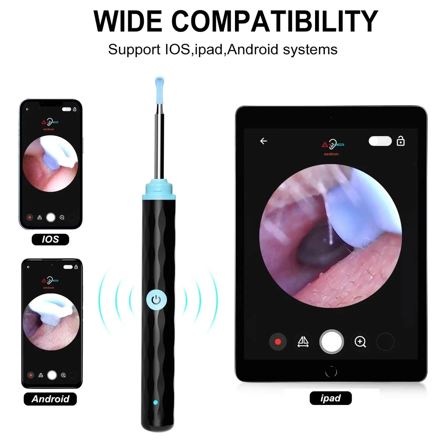 Ear Wax Removal With 5 Ear Scoop, Ear Cleaner With Camera,Ear Wax Remover Tool With 1080P, Rechargeable Earwax Removal Kit Good Vibrations