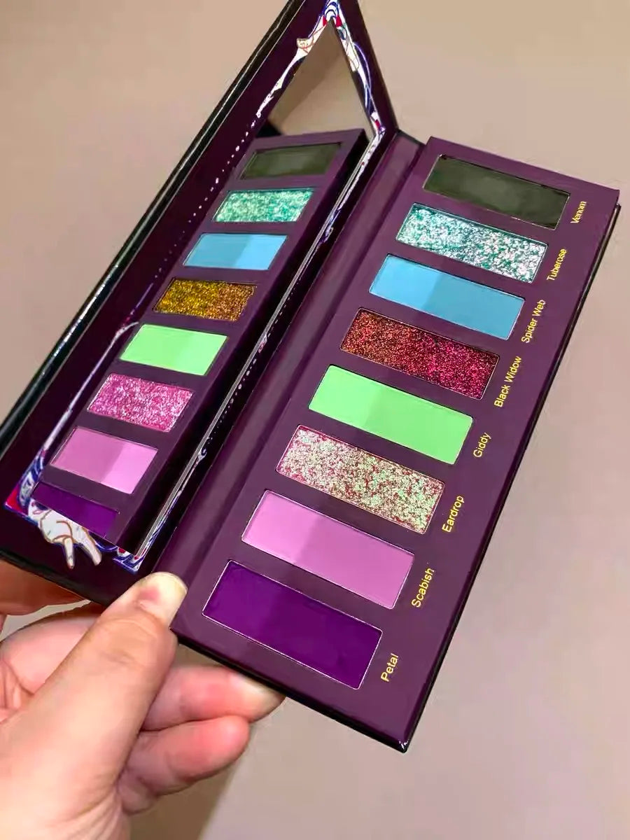 Narimi 10 Color Highly Pigmented Eyeshadow Palette Matte Shimmer Easy Halo-dye Eye Shadow Long Lasting Natural Colors Eye Makeup Good Vibrations