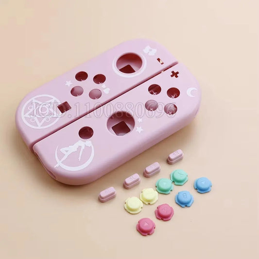 Cartoon pattern Front Back with Middle Frame Shell Housing Case Plastic Cover For Nintend Switch NS NXJoy-Con JoyCon Controller Good Vibrations