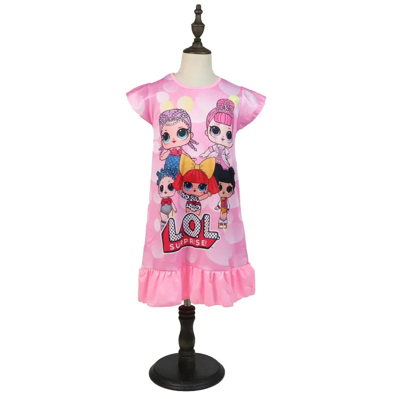 Girls' Dress New Summer Children's Clothing Children's and Girls' Home Clothing Snow White Good Vibrations