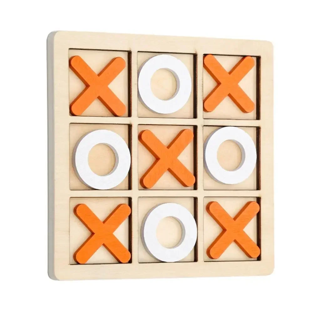 1PC Wooden Board Game Tic Tac Toe 9"x9" Table Toy for Kids Gifts Family Games Desk Decoration Board Game Good Vibrations