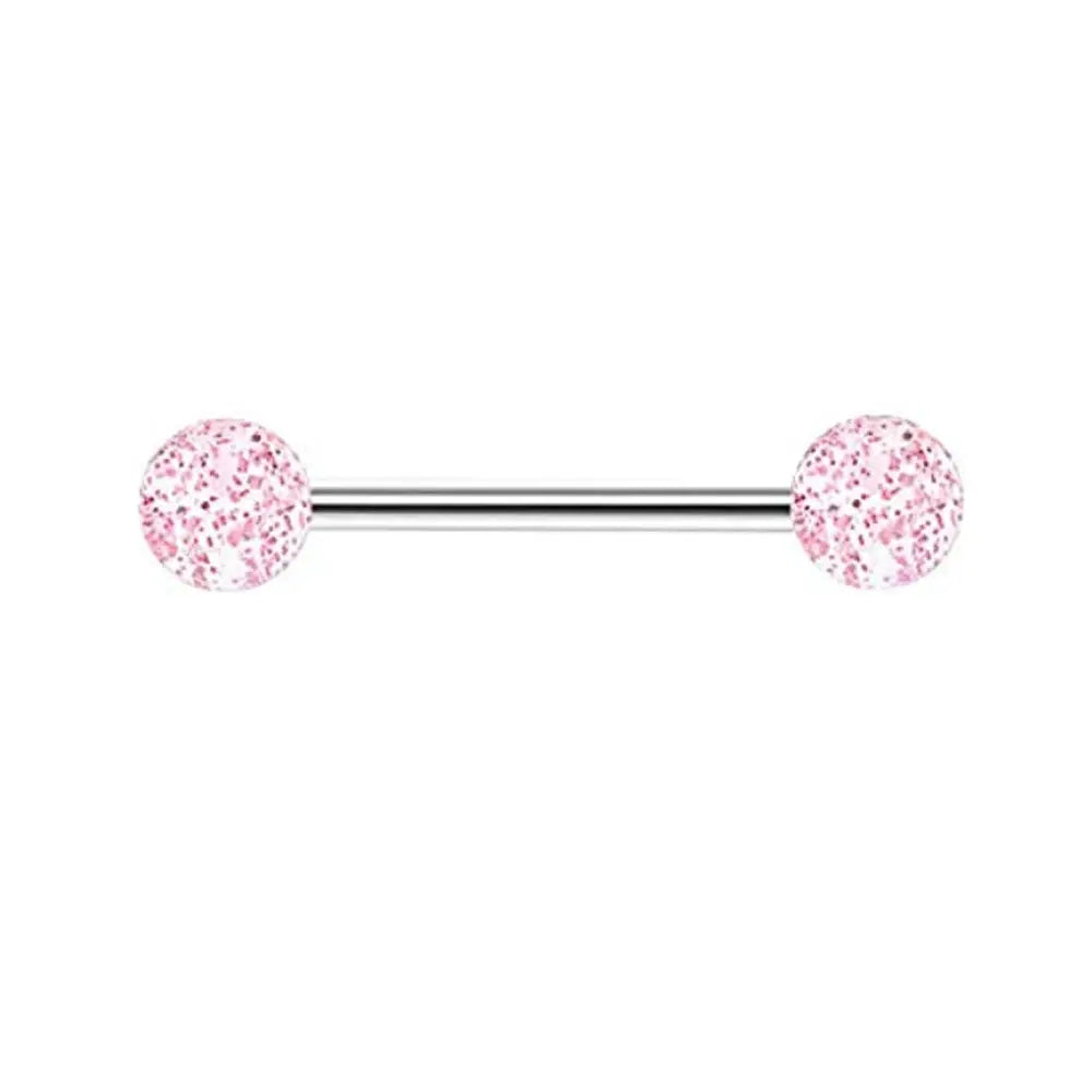 1PCS-4PCS Stainless Steel 14G Tongue Rings Barbell Pink Tongue Barbell Jewelry for Women Piercing Tongue Body Piercing Pink Good Vibrations Adult Super Store