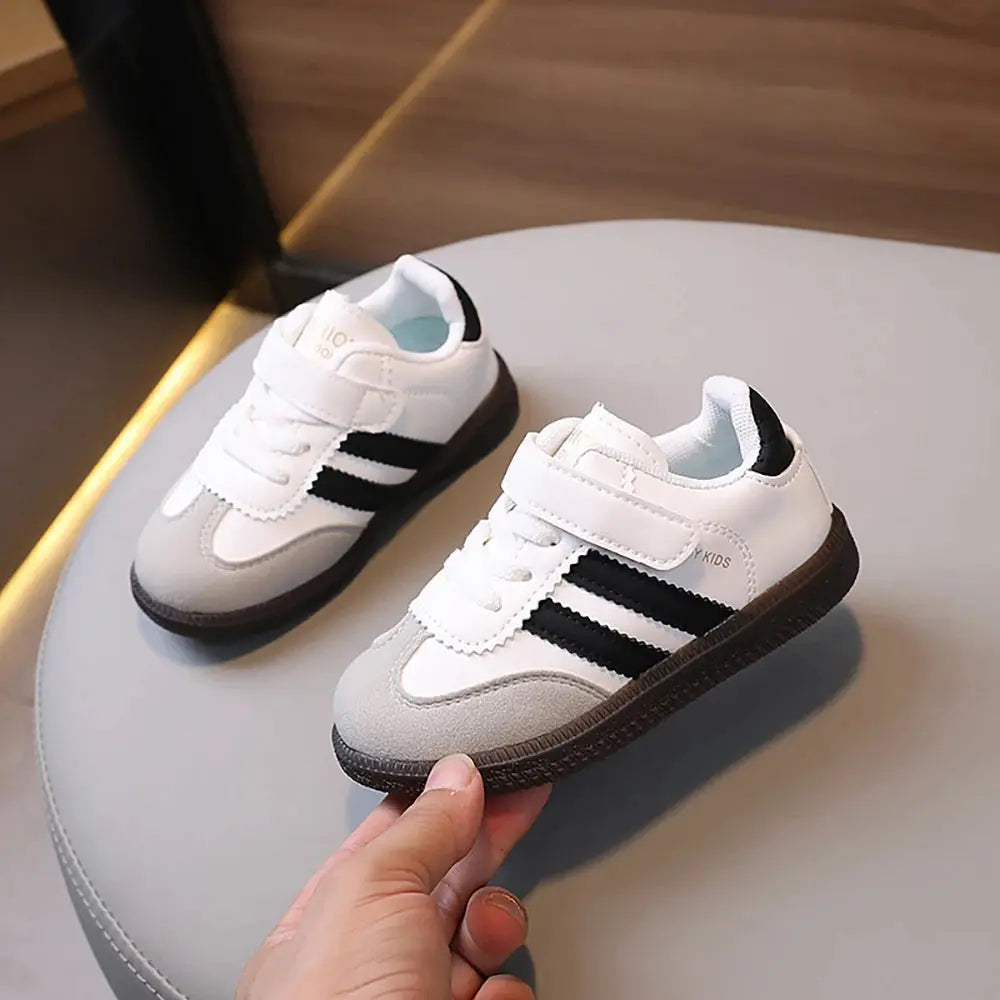 Fashion Sport Shoes For Children PU Leather Ergonomics Kids Sneakers Soft-soled Children's Sneakers Boy's Girl's Tennis Shoes Good Vibrations