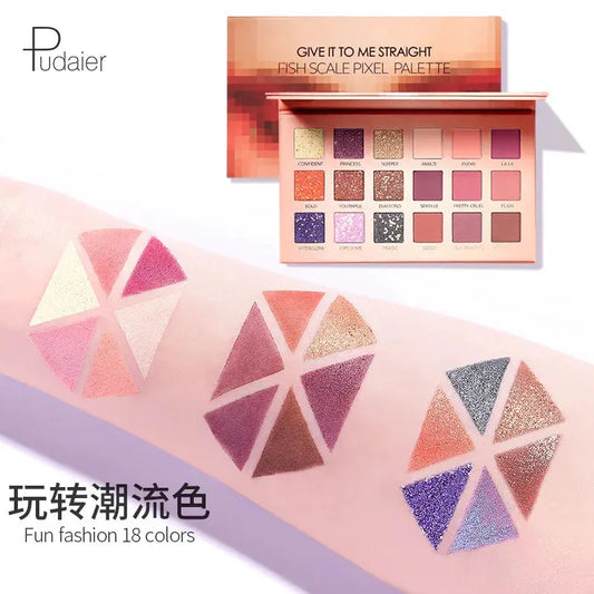 28 Colors Eyeshadow Palette High Gloss Cement Grey Rose Brown Color Tone Matte Glitter Daily Makeup Dry Rose Eyeshadow For Music Good Vibrations