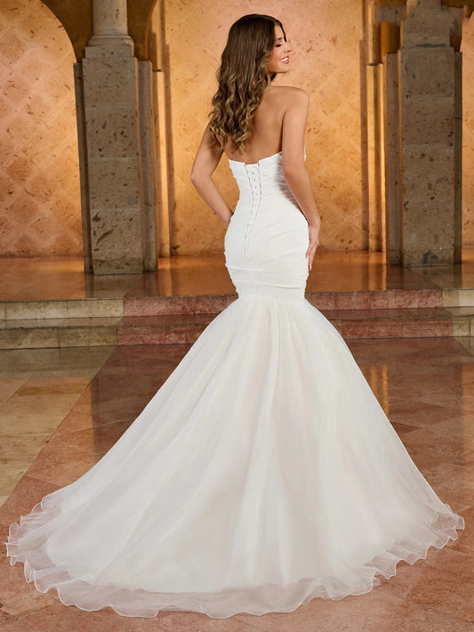 Mermaid Silhouette Drape Sexy Wedding Dresses Bride Luxury Sweetheart Wedding Gowns Lace Up Vestidos De Novia 2025 Customized Good Vibrations