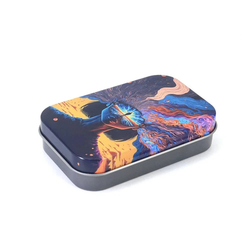 Tinplate Cigarette Case Tobacco Storage Box Humidor Rolling Paper Box Jewelry Candy Coin Key Organizer Flip Gifts Sealed Good Vibrations Adult Super Store