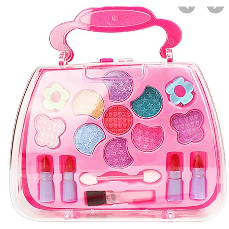 Baby Girls Make Up Set Toys Pretend Play Cosmetic Bag Beauty Hair Salon Toy Eye Shadow Makeup Tools Children Pretend Play Toys Good Vibrations