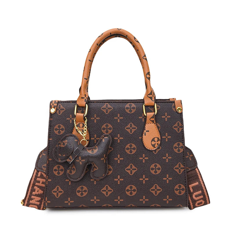 Classic Elegant Leather Handbag For Women Luxury Designer Crossbody Bag Versatile Shoulder Tote Purse Stylish Ladies Messenger Good Vibrations