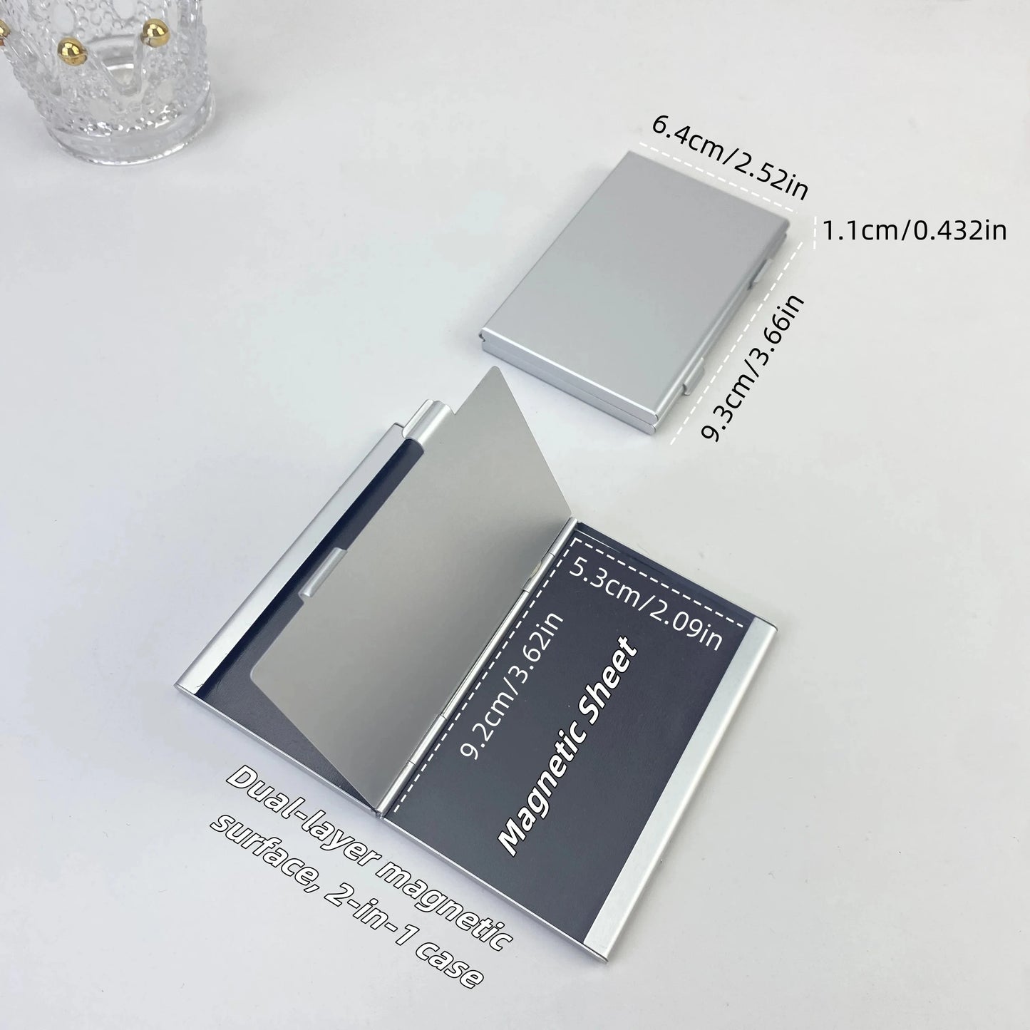 Ultra-Thin Aluminum Dual-Layer Magnetic box DIY Compact - Refillable Case for Eyeshadow & Blush Good Vibrations