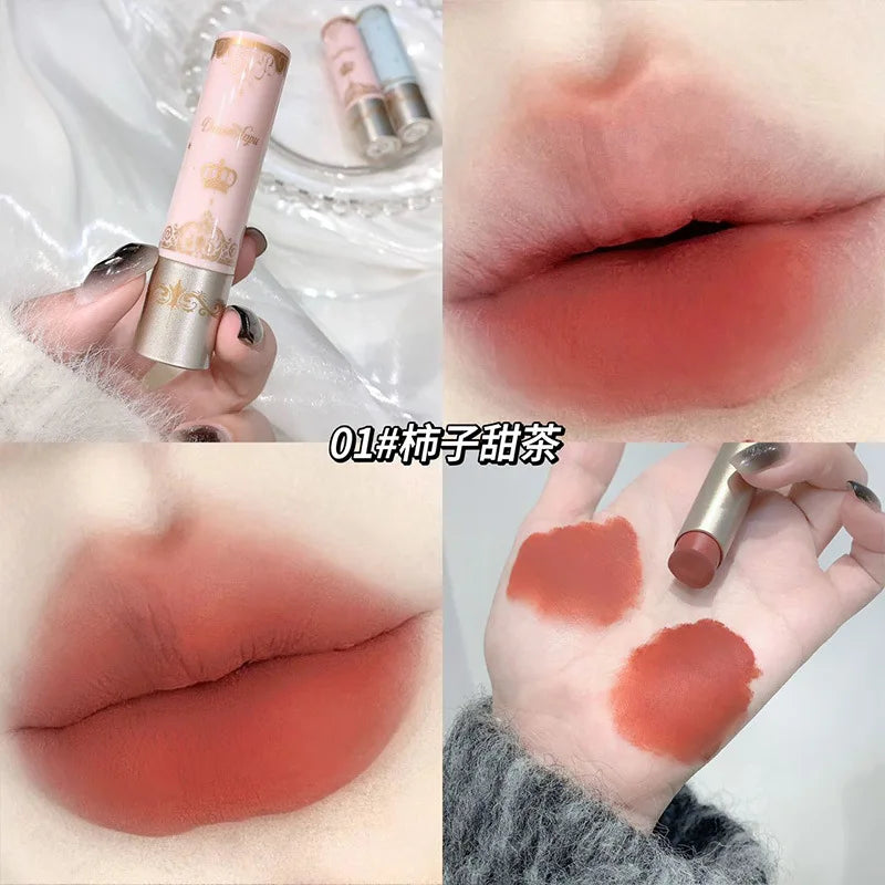 Gloss Velvet Matte Lip Stick 6-color Hidden Lip Lines Solid Lipstick Long-lasting Easy to Wear Makeup Lip Gloss Cosmetics Good Vibrations