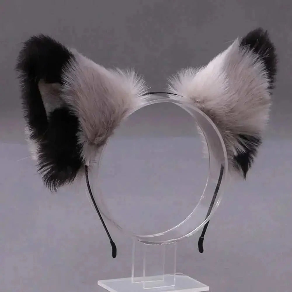 Womens Lolita Plush Hair Ornaments Animal Cat Ears Hair Halloween Party Hair Hoops Anime Cosplay Fancy Props GOOD Vibrations
