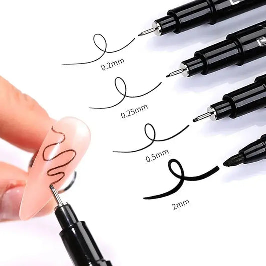 Nail Art Graffiti Pen Set 3D Black Gold Nail Art DIY Polish Pen Paint Liner Pens Manicure Nail Design Painting Tools Nails Brush Good Vibrations