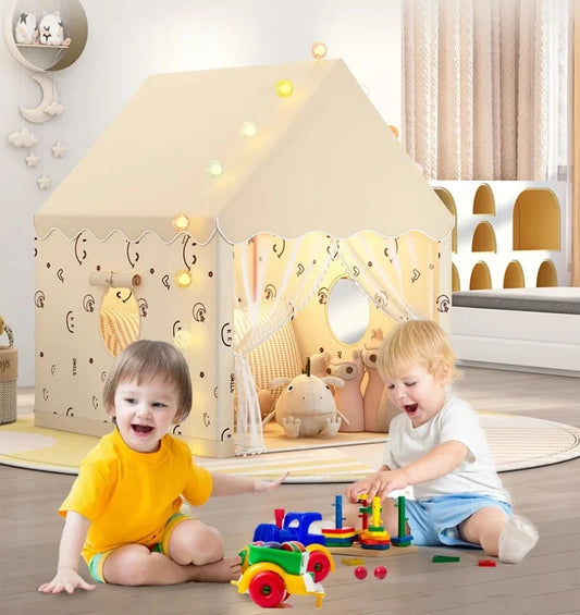 Children Play Tent Princess Castle House Child Room Cartoon Indoor Outdoor Playhouse Folding Decor Tent Toy Christmas Gift Girls Good Vibrations