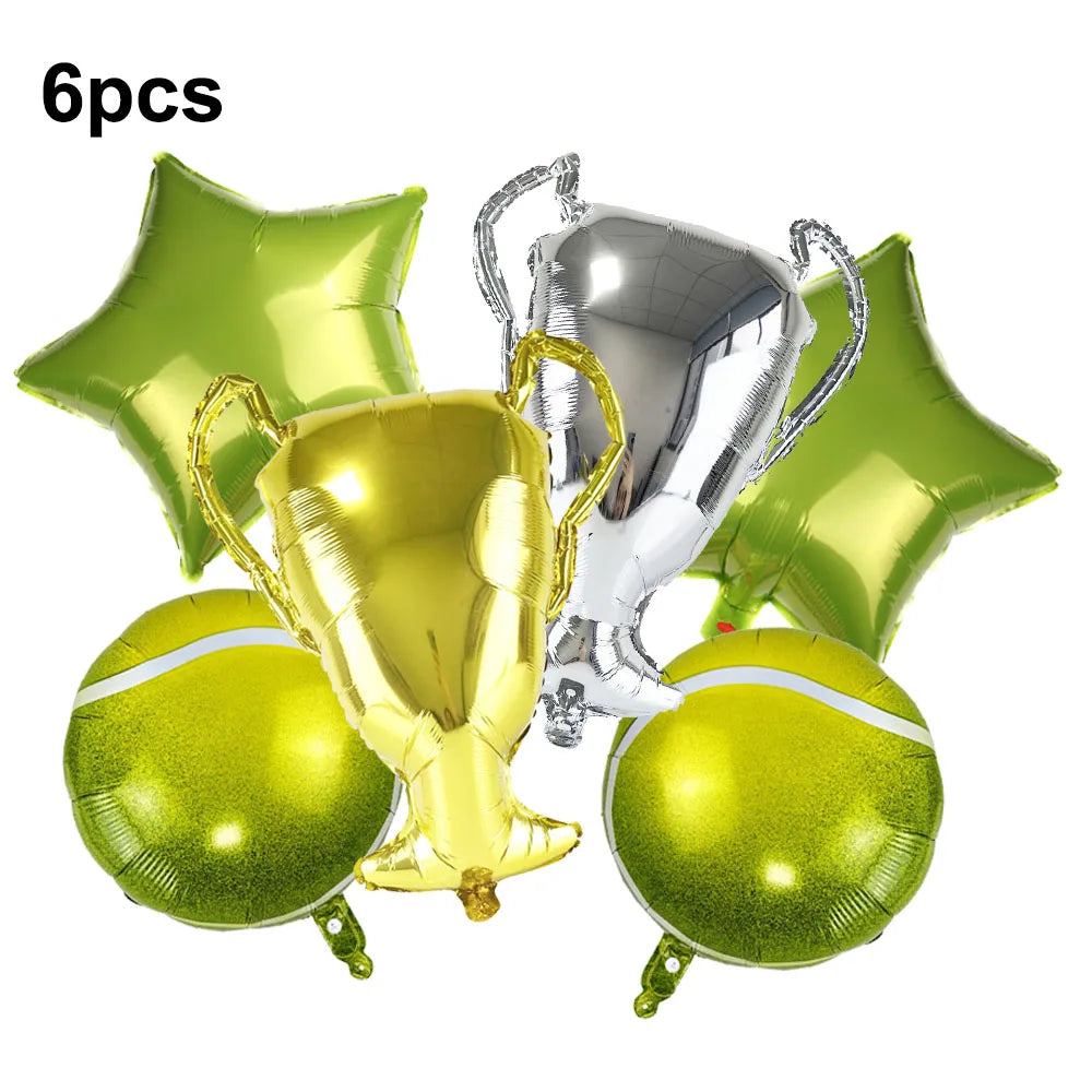 Tennis Party Supplies Paper Plate Napkin Cup Tableware for Boys Baby Shower Tennis Ball Sports Themed Party Birthday Decoration Good Vibrations