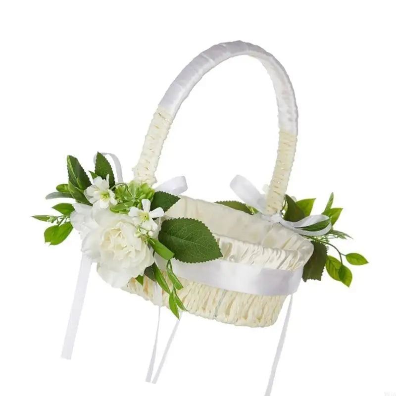 W0YA Beautifully Flower Decoration Basket Exquisites European Styles Garden Basket Good Vibrations