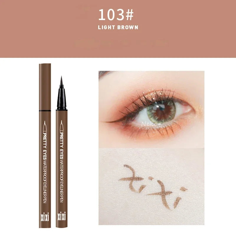Professional Fast Dry Smooth Waterproof Eyeliner Pencils Eyes Brown Black Color Pigments Liquid Eye Liner Pen Make Up Tools Good Vibrations