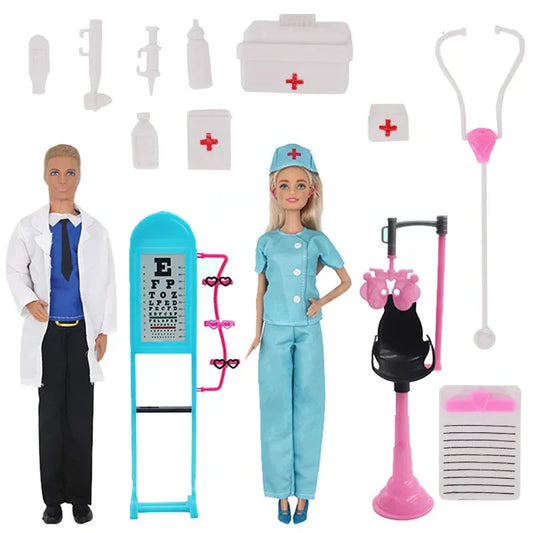 Doctor Nurse Clothing Set And Doll Accessories For 30 CM babi Doll,Toys For Girls,Birthday Gift,Christmas Present Good Vibrations