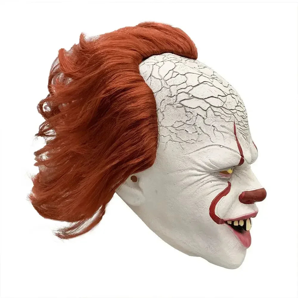 Halloween 2025 Mask Stephen King's It Mask Pennywise Horror Clown Joker Mask Clown Mask Halloween Cosplay Costume Props Good Vibrations