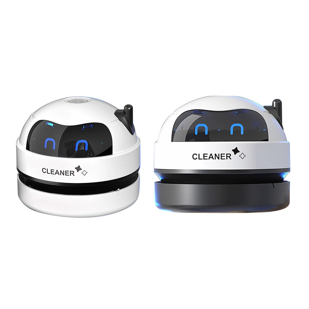 Desktop Vacuum Cleaner with Nozzle & Cleaning Brush USB Charging Mini Desk Dust Vaccum Cleaner Good Gift For Kid Student Ofiice Good Vibrations