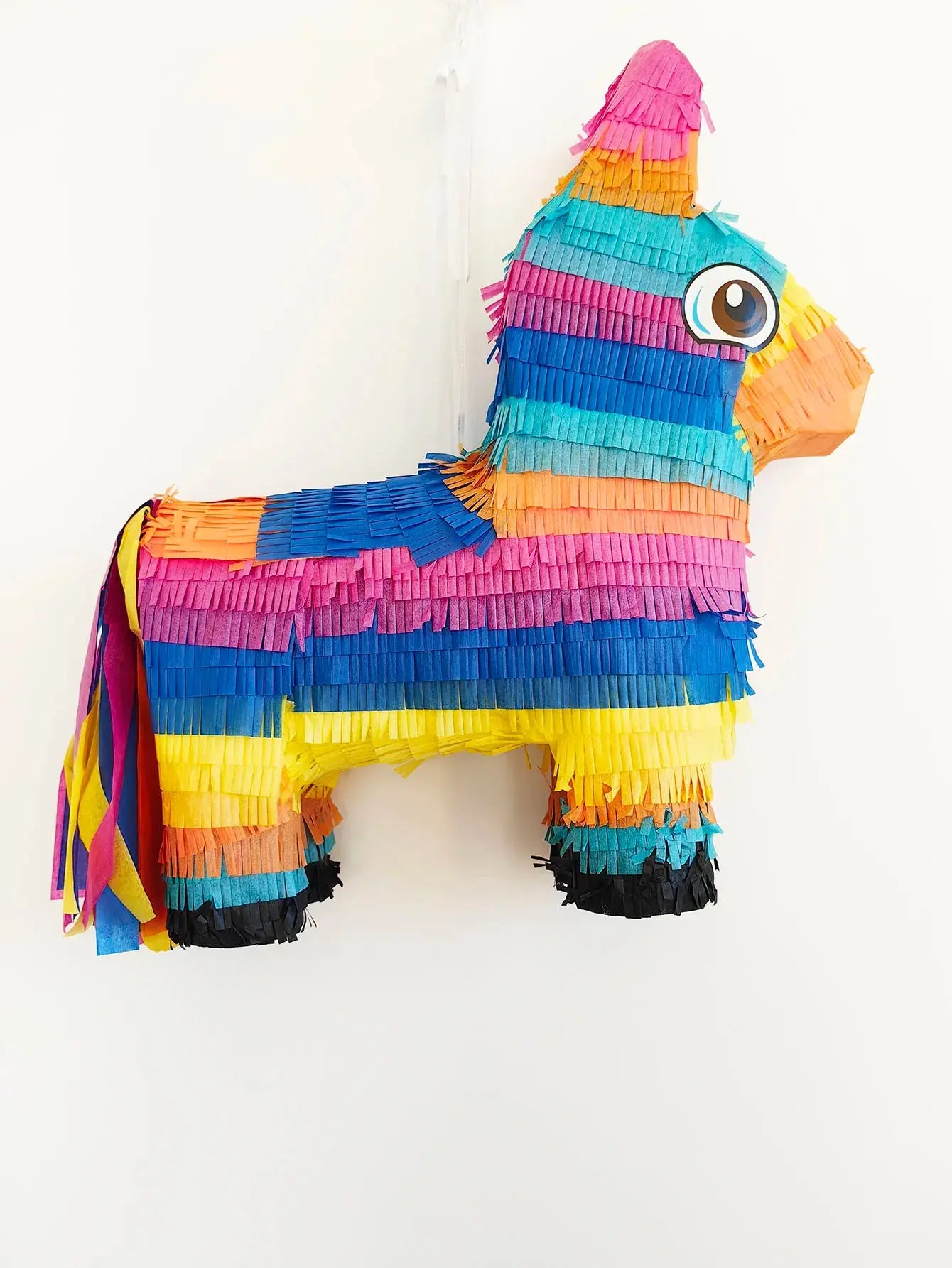 1Set/BOX With Stick and Blindfold Donkey Pinata Fiesta Donkey Pinata Bundle Mexican Pinata Rainbow Donkey Pinata for Birthday, Good Vibrations