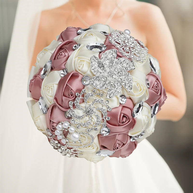 Green Crystal Wedding Bouquet Red Brooch bouquet wedding Wedding flowers Bridal Bouquets Good Vibrations