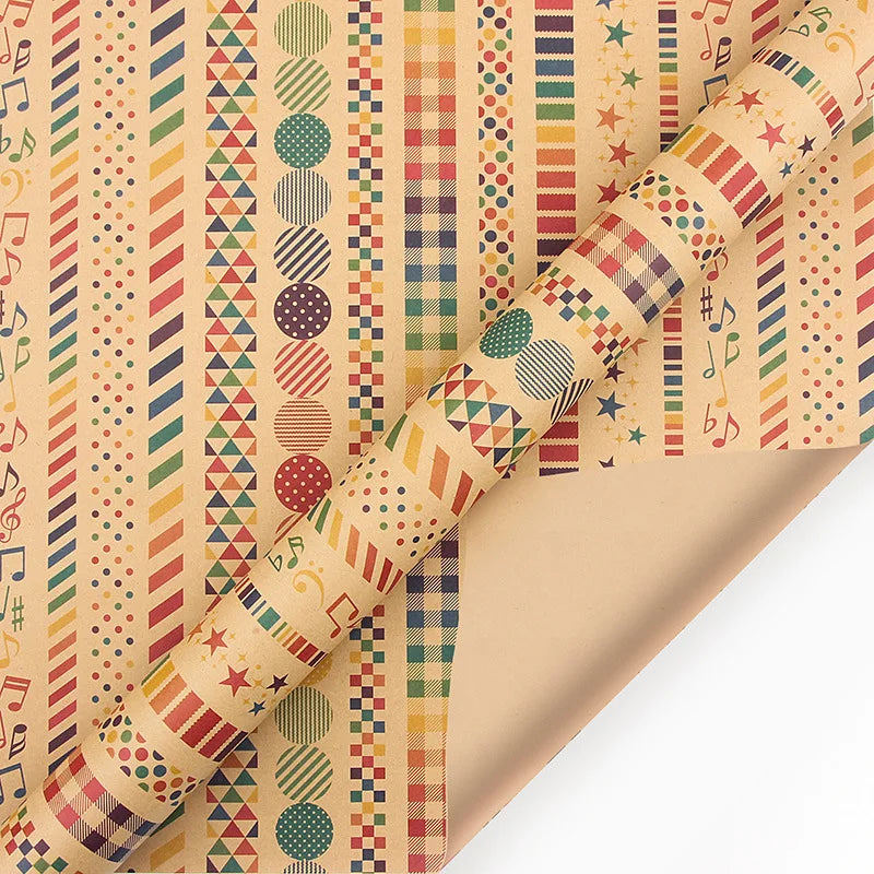 Happy Birthday Wrapping Paper 50*70cm Christmas Colorful DIY Flower Wedding Xmas Party Gift Packing Decor DIY Crafts Papers Good Vibrations