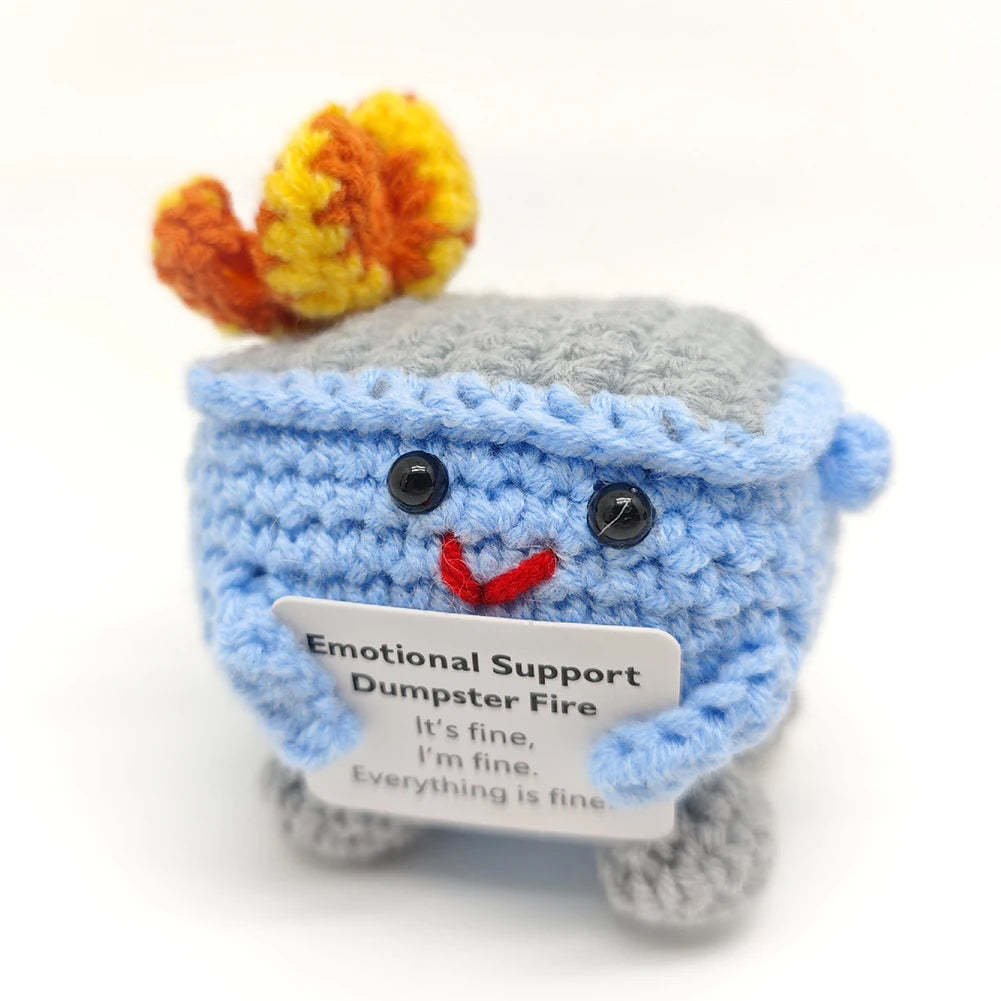 1pc Emotional Support Gifts, Handmade Creative Plush Desktop Decoration Ornaments, Interesting Mini Cute Home Furnishings Decoration, Gifts Suitable for Holiday and Birthday to Encourage Friends, Home Decorations Good Vibrations