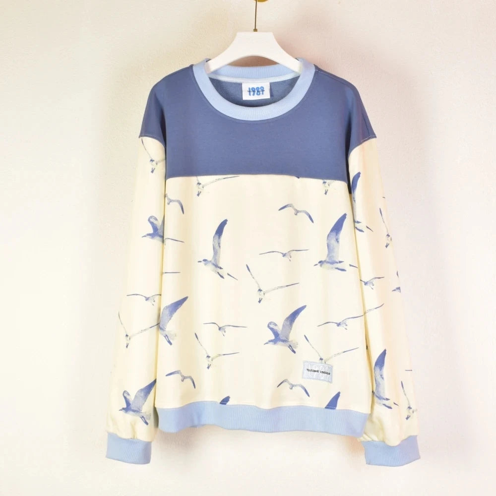1989 Version Seagull Crewneck Round Neck Autumn Winter Hoodie For Women Top Sweatshirt Outfit Stuff Merch Streetwear Clothes Good Vibrations