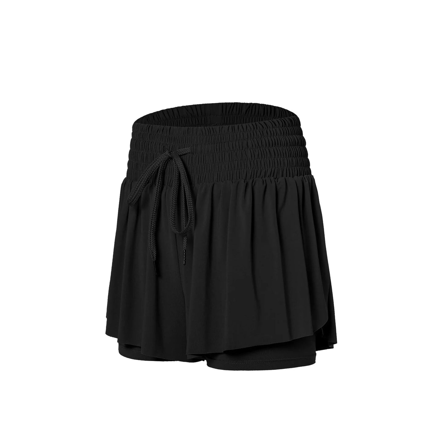 High Waist Butterfly Shorts Women Spandex Flowy Gym Yoga Athletic Workout Running Shorts Tennis Skirt Comfy Golf Skort Wear Good Vibrations