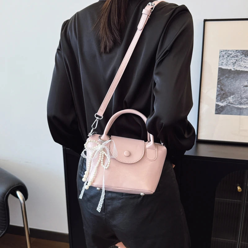 Chic Designer Ladies Tote Bag Versatile Crossbody Shoulder Handbag Luxury Leather Women's Fashion Purse Good Vibrations
