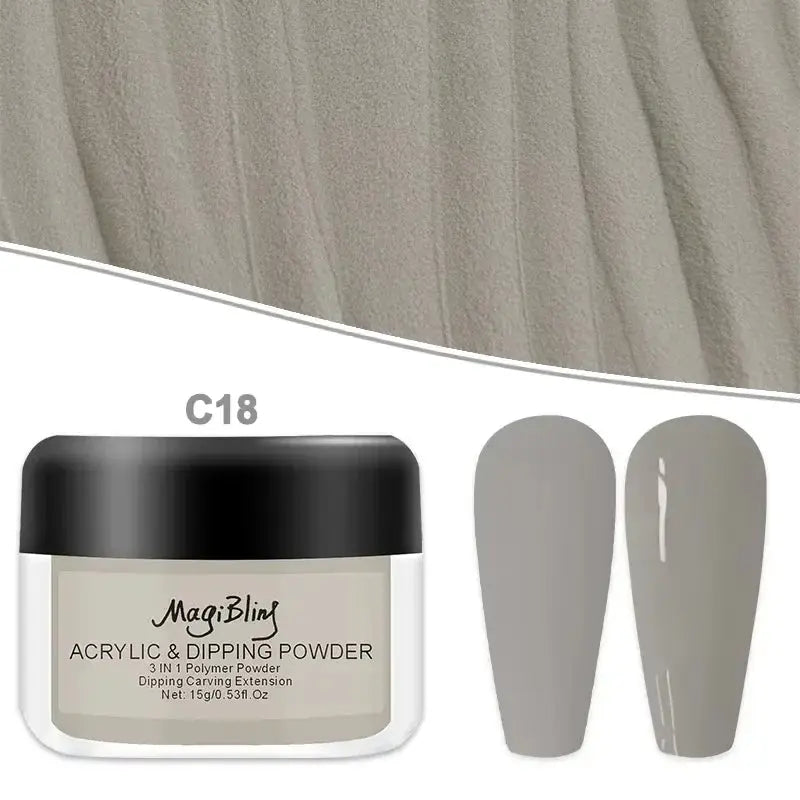 15g Acrylic Powder Light Color Carving Nail Polymer Tip Extension Crystal Powders Manicure Professional Nails Art Accessories Good Vibrations