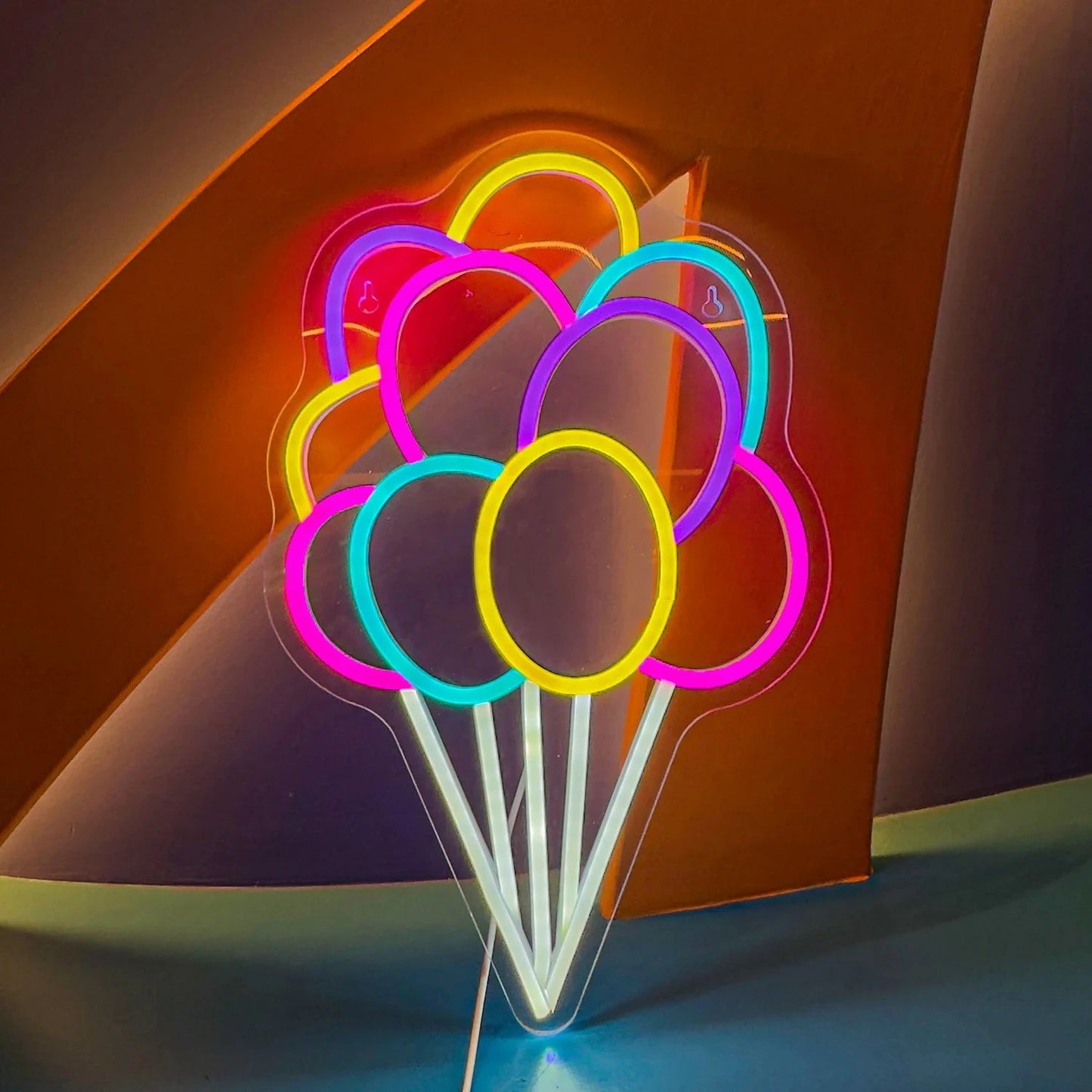 Balloon Neon Light Holiday Party Balloon Decoration Balloon Neon Sign Bar Bedroom club Wall Decoration Children Art Lamp Gift Good Vibrations