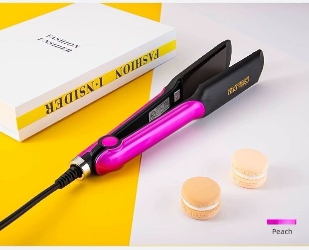 YATENG Ceramic Electric Hair Straightener Corn Stigma Wave Plate Hair Straightener Hair Curler Hair Curler and Straightener Dual-Use Inner Buckle Straightening Does Not Hurt Hair Good Vibrations