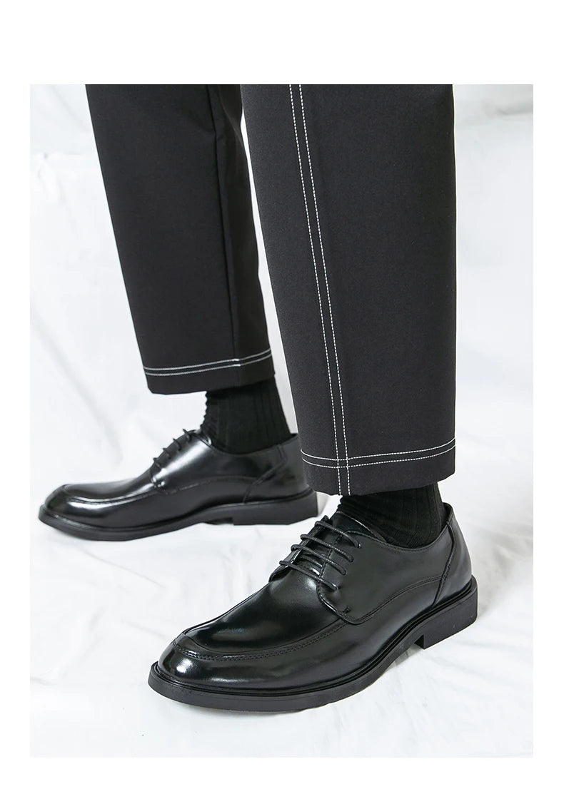 Men's Formal Dress Shoes Elegant Casual Business Luxury Italian Leather Skin Male Social Shoes Original