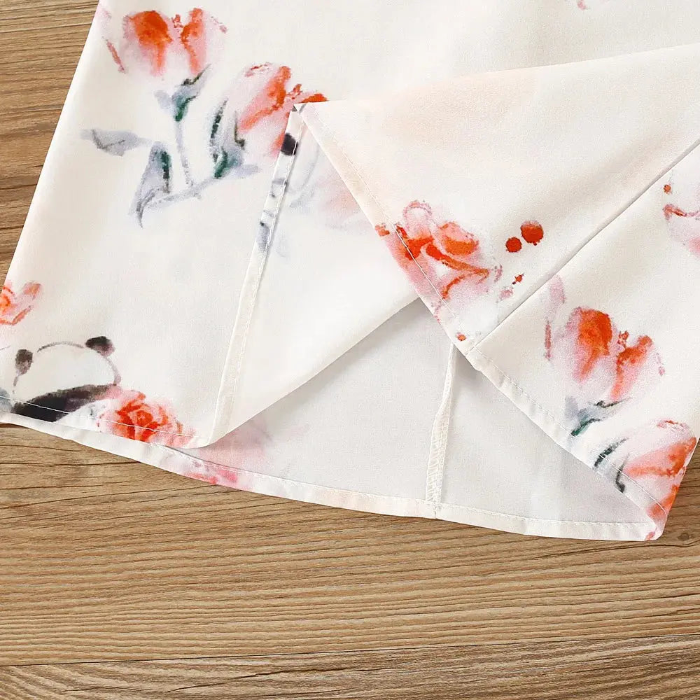 Baby Girl Dress Summer Panda Chinese Style Cheongsam Dress Hanfu Girls' Clothing Good Vibrations