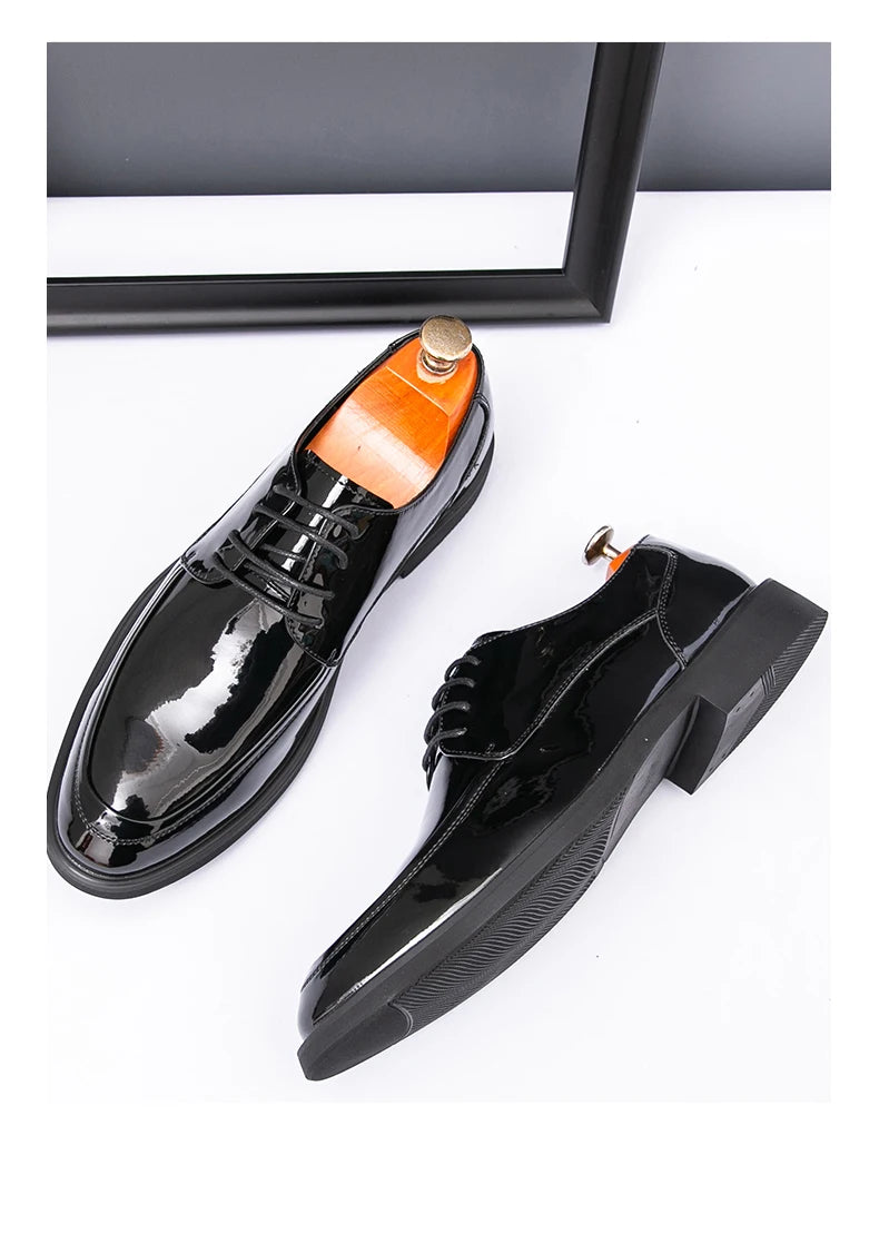 Men's Formal Dress Shoes Elegant Casual Business Luxury Italian Leather Skin Male Social Shoes Original