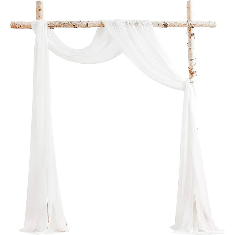Yannew Burnt Orange Rustic Wedding Arch Flowers White Swag Drape Kit for Wedding Ceremony Reception Backdrop Floral Decoration Good Vibrations