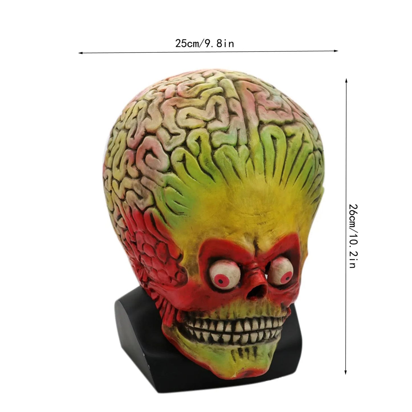 Halloween funny mask headgear funny Martian headgear Halloween role-playing party props latex simulation mask Good Vibrations