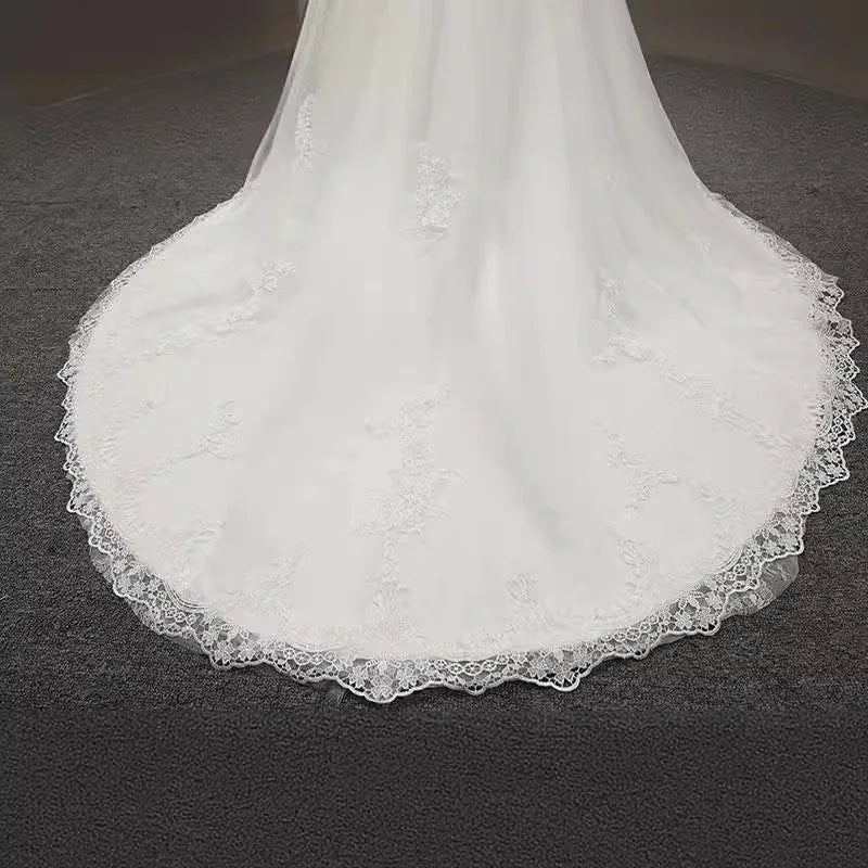 Vestidos Para Mujer Elegantes Para Boda New Strapless Slimming Fishtail Sweet Lace French Light Luxury Bride Light Wedding Dress Good Vibrations