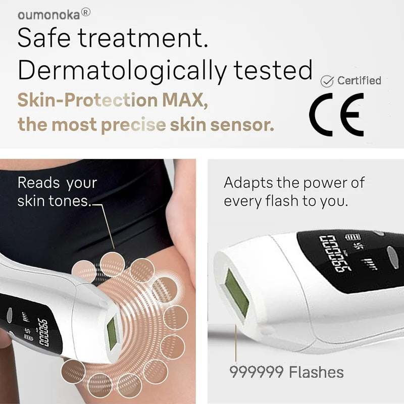 IPL Hair Removal Device 999999 Flashes Permanent Epilator Body Treament Home Use for Women Men Facial Shaver Cutting Machine Good Vibrations