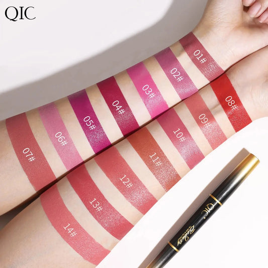 2 IN 1 Lip Liner Waterproof Nude Matte Lipstick Pencil Sexy Red Long Lasting Double Ended Lipliner Makeup Cosmetics For Women Good Vibrations