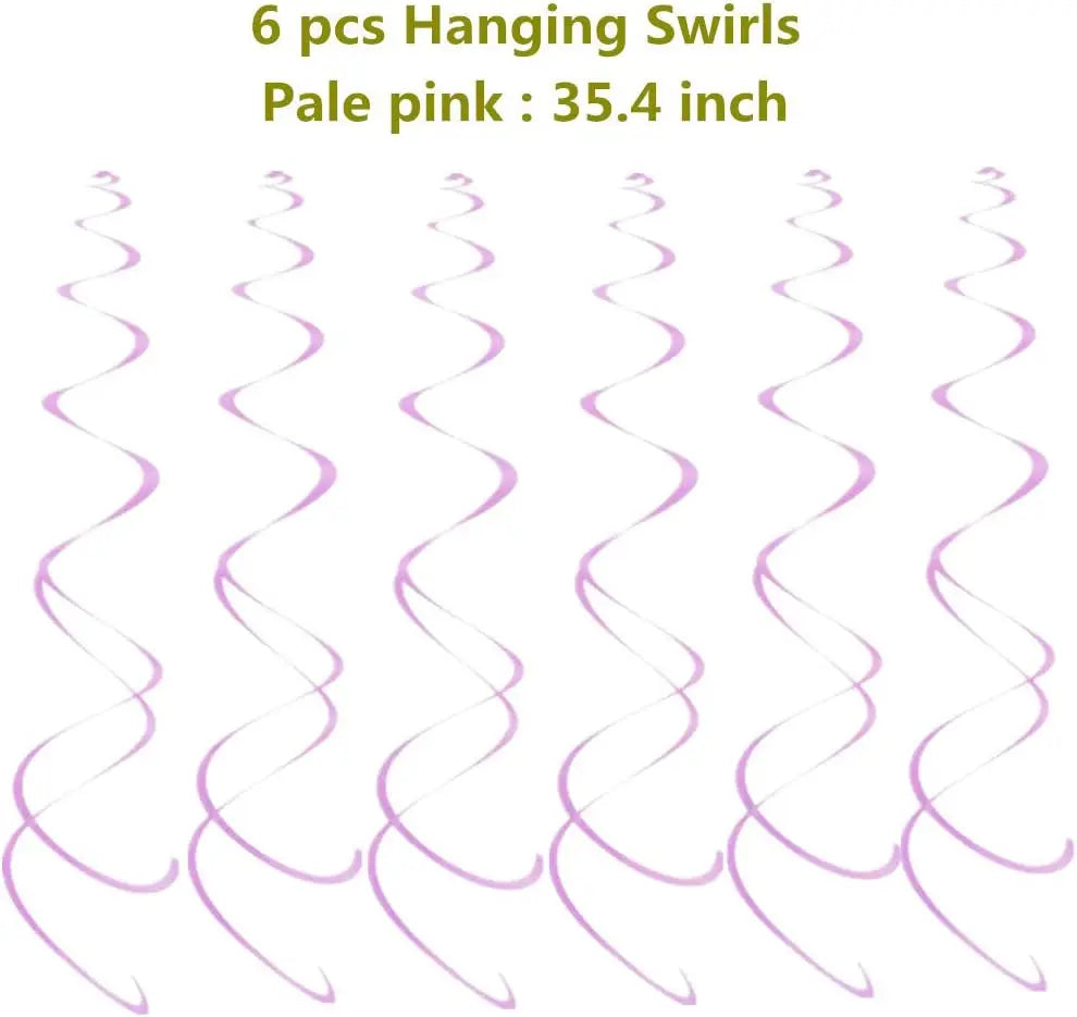 Happy Birthday Banners,Foil Curtain,Pom Poms Flowers,Hanging Swirls,Tissue Paper Balloon For Girls Birthday And Baby Birthday Good Vibrations