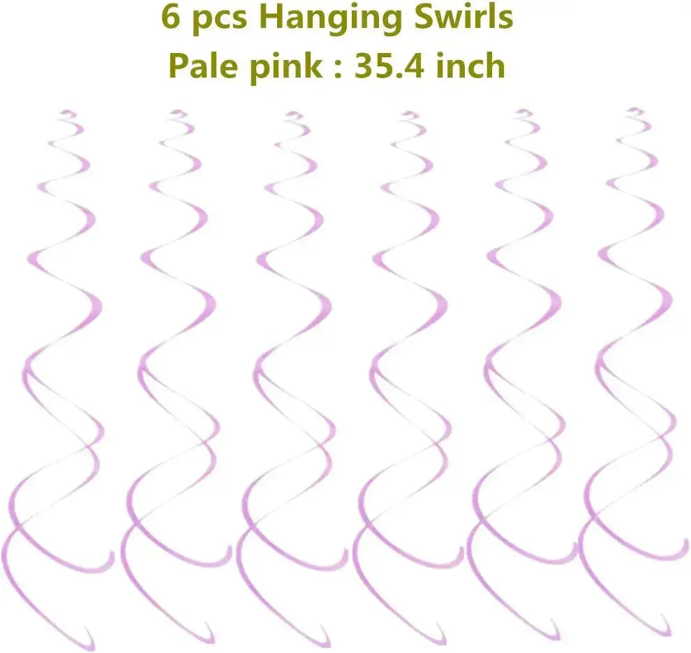 Happy Birthday Banners,Foil Curtain,Pom Poms Flowers,Hanging Swirls,Tissue Paper Balloon For Girls Birthday And Baby Birthday Good Vibrations