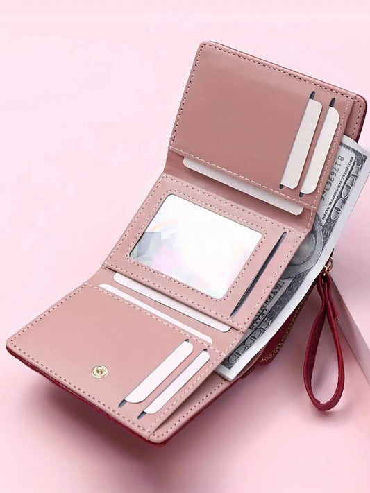 Women's Wallet Made of PU Skin Purse for Female Coin Purse Short Male Card Holder Wallets Zipper Around Money Coin Purse Good Vibrations