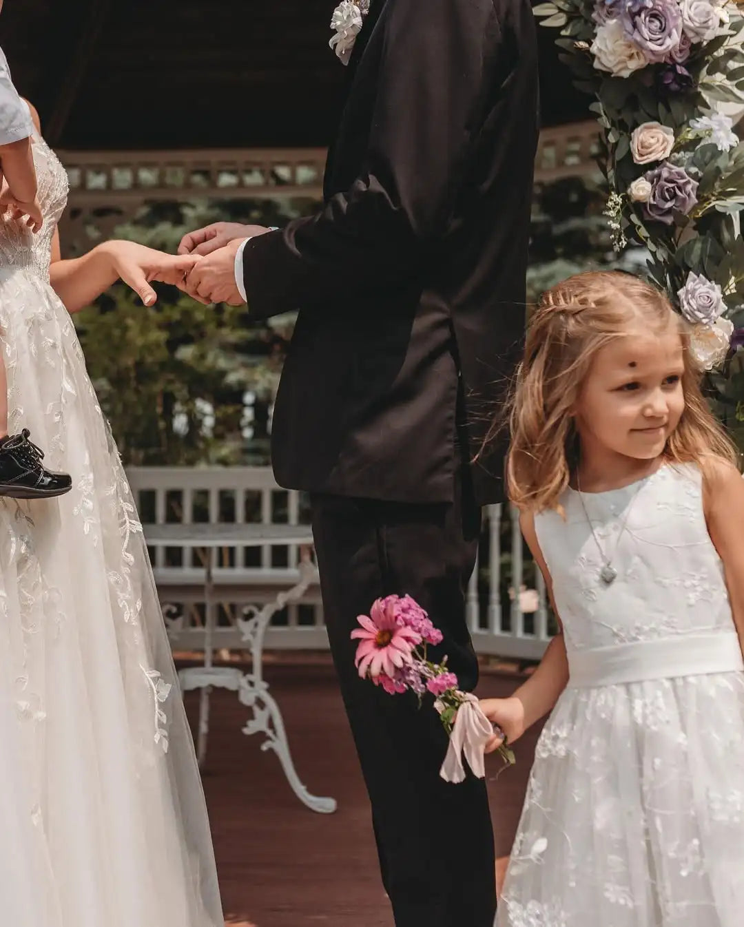 Flower Girl Dress Lace Chiffon Long Dresses Flower Girl Wedding Dress Summer Boho Birthday Party Wedding Dress For 2-14 Years