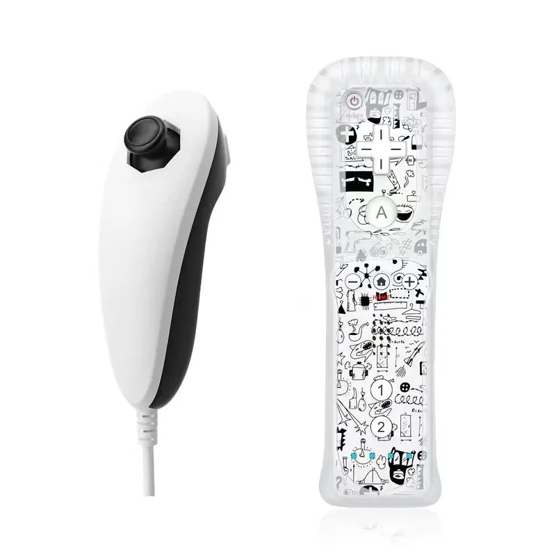 1 Set/2 Set Remote Controller with Nunchuck Controller for Wii Games Control for Wii Console Wireless Gamepad with Motion Plus Good Vibrations